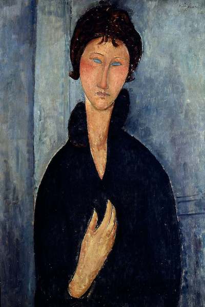 Array Frau mit blauen Augen von Amadeo Modigliani