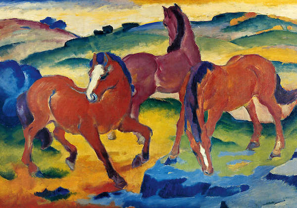 Array Die roten Pferde                 von Franz Marc