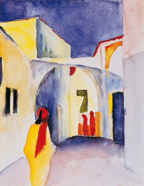 Array Blick in eine Gasse von August Macke