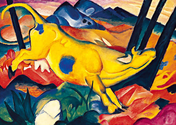 29.7cm x 21cm Die gelbe Kuh                    von Franz Marc