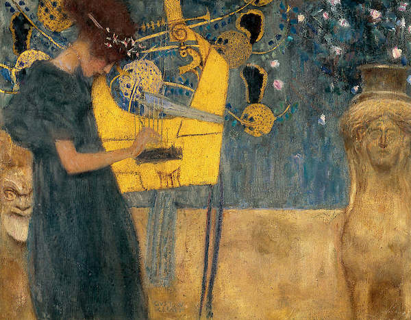 90cm x 70cm Die Musik von Gustav Klimt