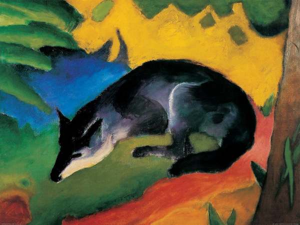 80cm x 60cm Fuchs von Franz Marc