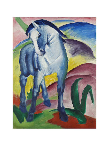 60cm x 80cm Blaues Pferd I - Monaco von Franz Marc