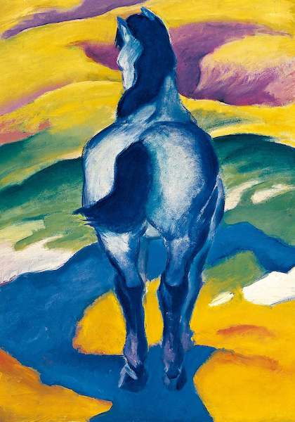 70cm x 100cm Blaues Pferd II von Franz Marc