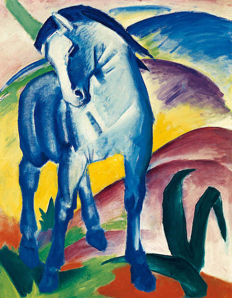 70cm x 90cm Blaues Pferd I von Franz Marc