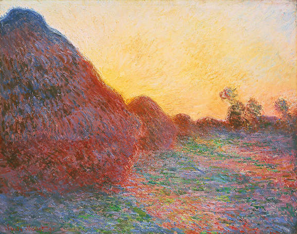 Array Strohschober im Sonnenlicht von Claude Monet