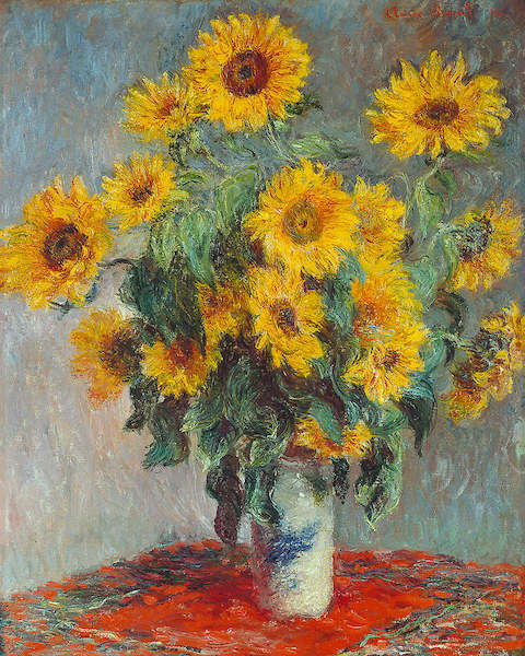 Array Sonnenblumen (1880) von Claude Monet