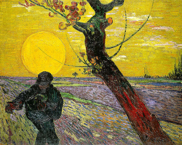 Array Sämann bei untergehender Sonne von Vincent Van Gogh