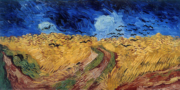 Array Weizenfeld mit Krähen von Vincent Van Gogh