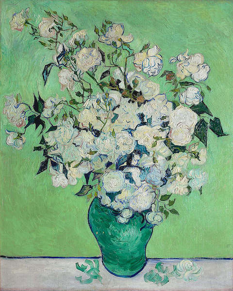 Array Vase mit weißen Rosen von Vincent Van Gogh