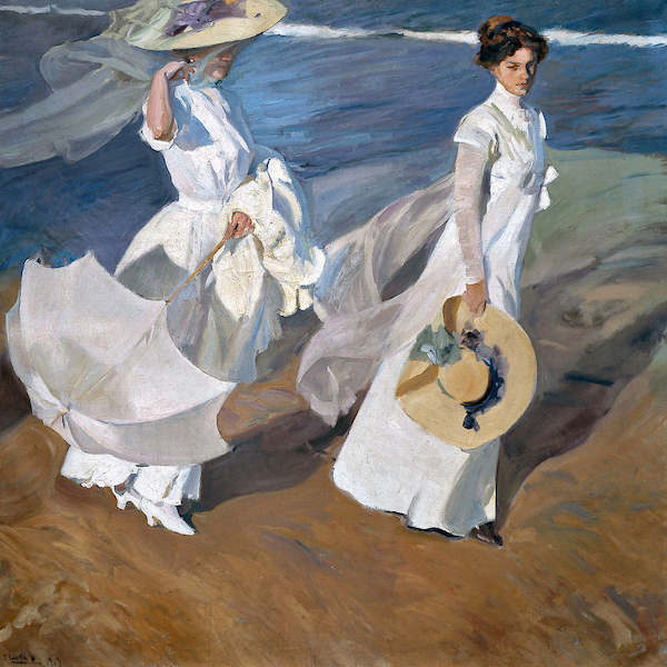 Array Spaziergang an der Küste von Joaquin Sorolla