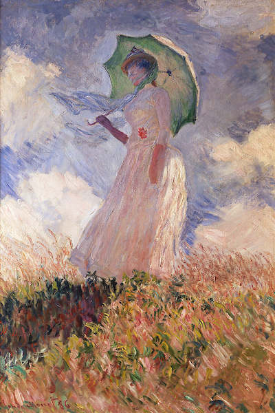 Array Frau mit Sonnenschirm von Claude Monet