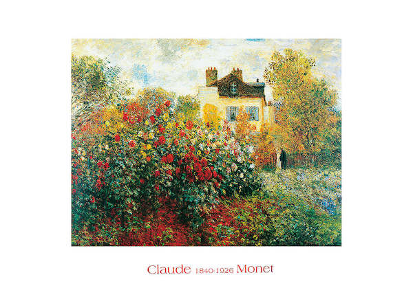 70cm x 50cm The Artist's Garden von Claude Monet