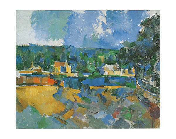 71cm x 56cm Uferlandschaft, CEZ-356L von Paul Cézanne