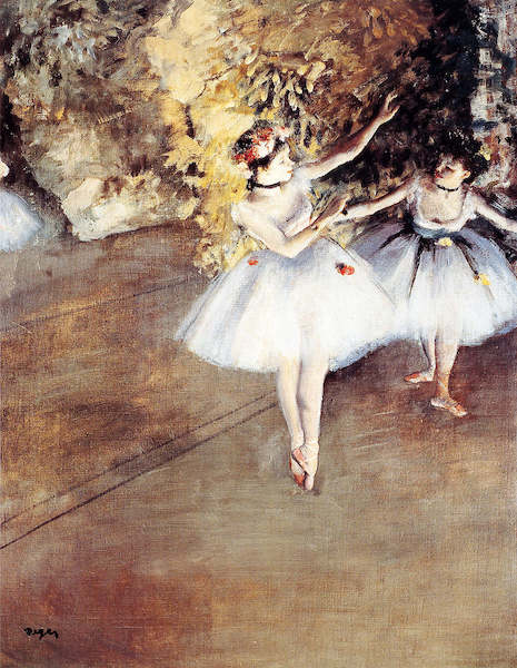 Array Zwei Tänzerinnen auf der Bühne   von Edgar Degas