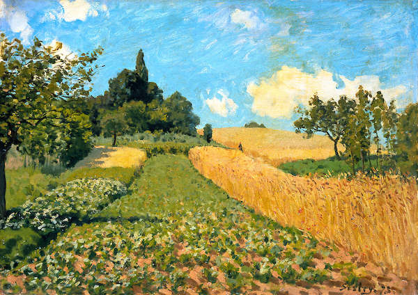 42cm x 30cm Sommerlandschaft von Alfred Sisley