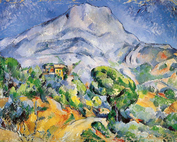 75cm x 60cm Montagne Saint-Victoire von Paul Cézanne