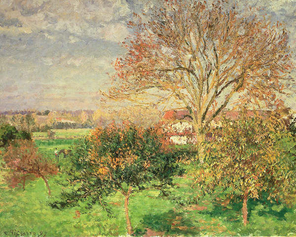 Array Herbstmorgen in Eragny           von Camille Pissarro