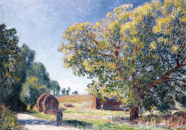 42cm x 29cm Eine Lichtung in der Nähe... von Alfred Sisley