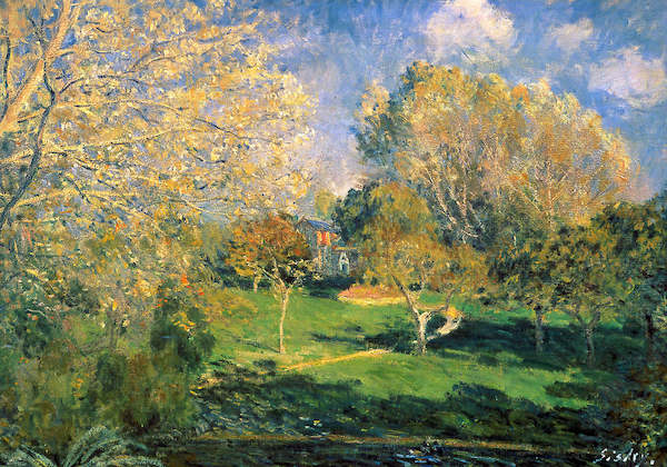 Array Der Garten von Monsieur Hoschéde von Alfred Sisley