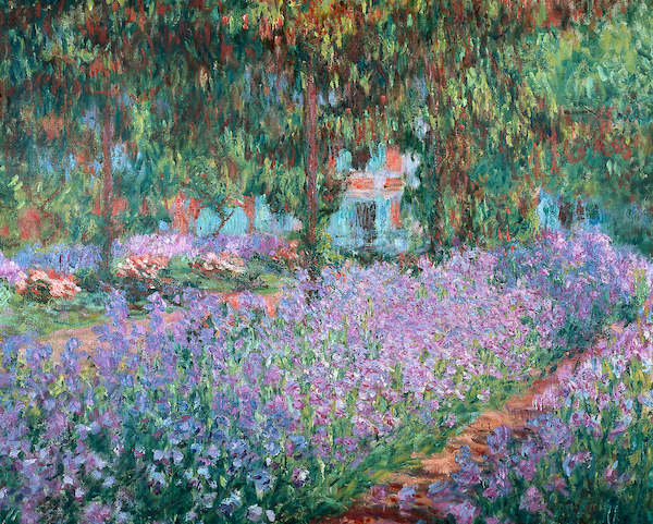 Array Blühende Iris in Monets Garten   von Claude Monet