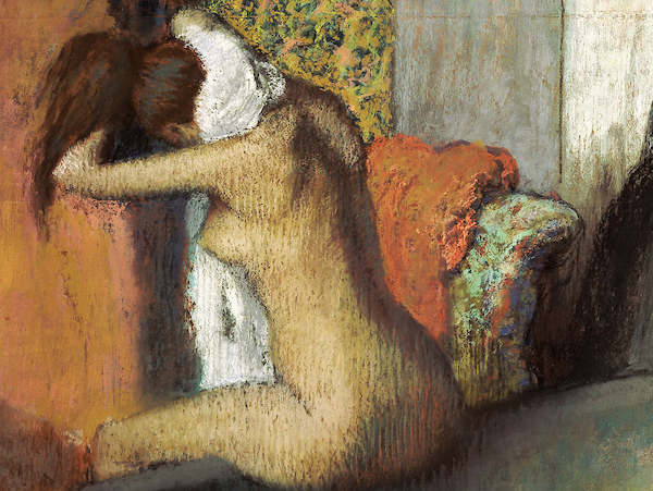 80cm x 60cm Frau nach dem Bade               von Edgar Degas