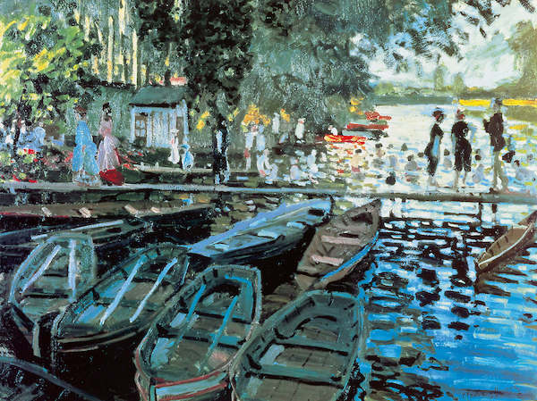 80cm x 60cm Bathers at la Grenouillers von Claude Monet