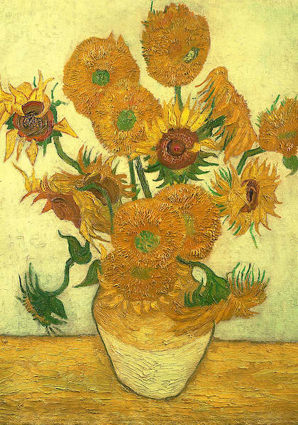 70cm x 100cm Vaso di girasoli von Vincent Van Gogh