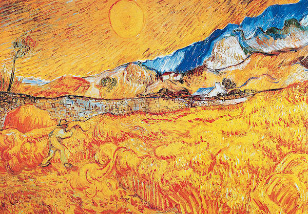 100cm x 70cm La mietitura von Vincent Van Gogh