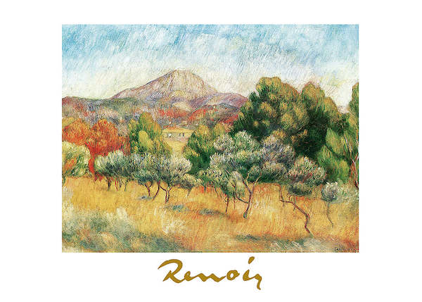 70cm x 50cm Il mont Sainte-Victoire von Pierre Auguste Renoir