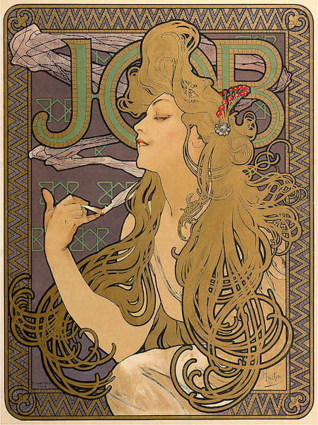 Array Werbeplakat für "JOB"            von Marie Alphonse Mucha