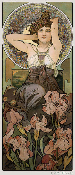 Array Edelsteine: Amethyst             von Marie Alphonse Mucha