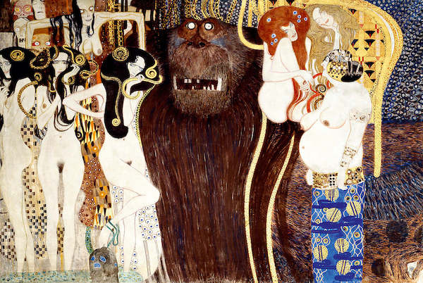 Array Die feindlichen Gewalten von Gustav Klimt