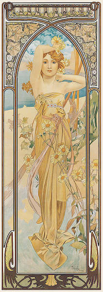 Array Der Tagesschein                  von Marie Alphonse Mucha