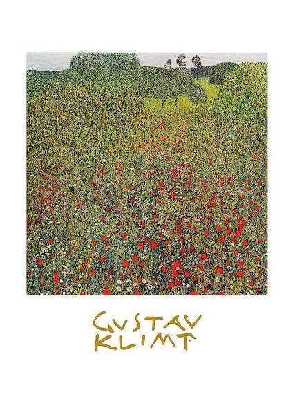 50cm x 70cm Campo di papaveri von Gustav Klimt