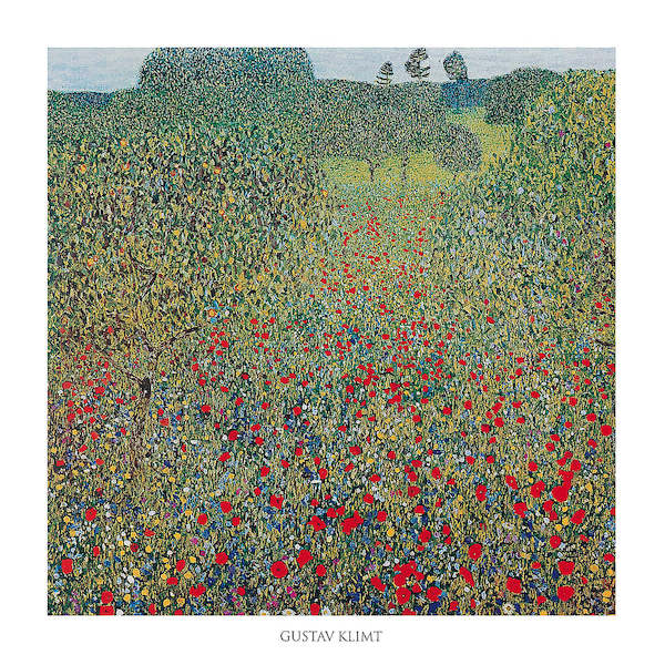 70cm x 70cm Campo di papaveri von Gustav Klimt