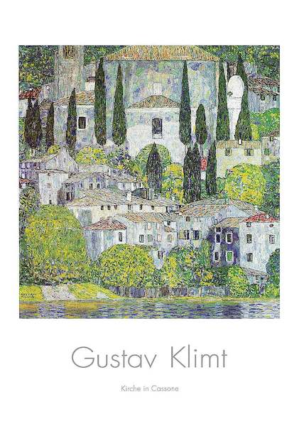 70cm x 100cm Kirche in Cassone von Gustav Klimt