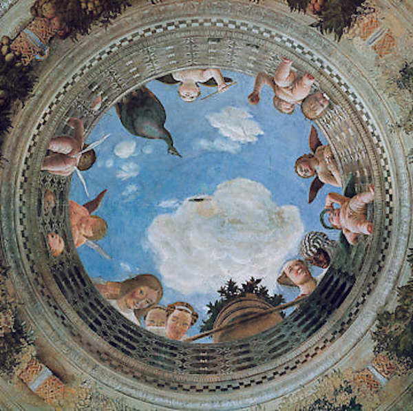 95cm x 95cm Camera degli sposi von Andrea Mantegna