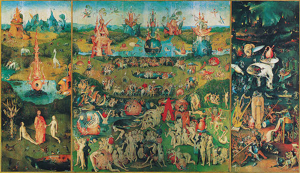 116cm x 67cm Garden of earthly Delight        von Hieronymus Bosch