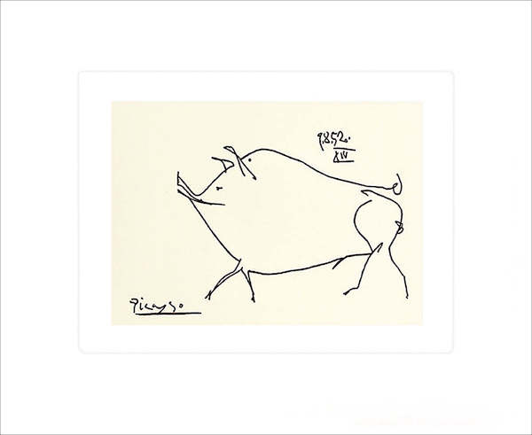 60cm x 50cm Le petit cochon von Pablo Picasso