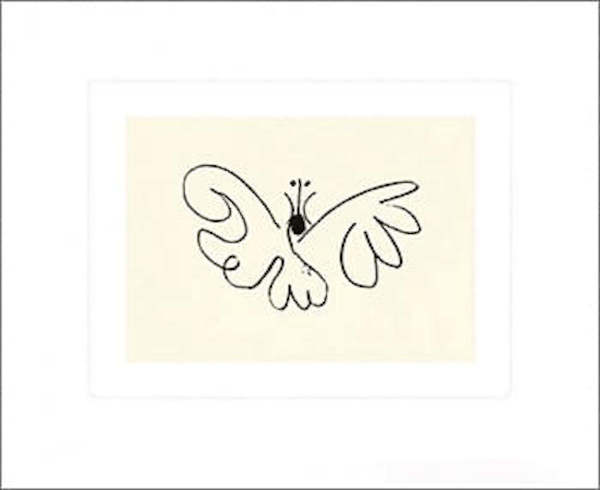 50cm x 60cm Le Papillon, PP-330 von Pablo Picasso