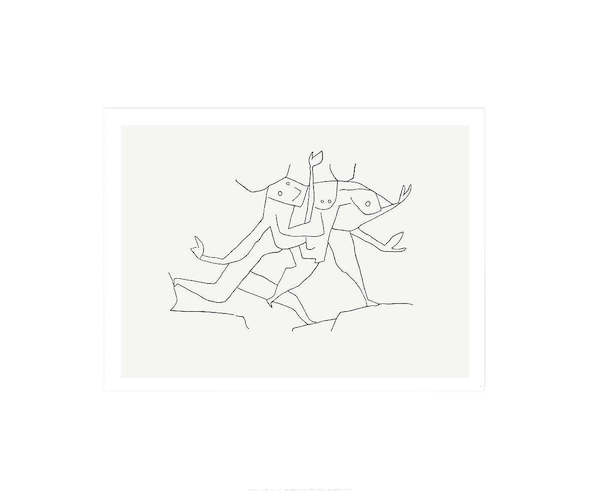 60cm x 50cm Animaux en fuite von Paul Klee