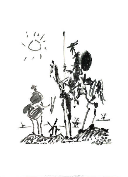 60cm x 50cm Don Quixote von Pablo Picasso