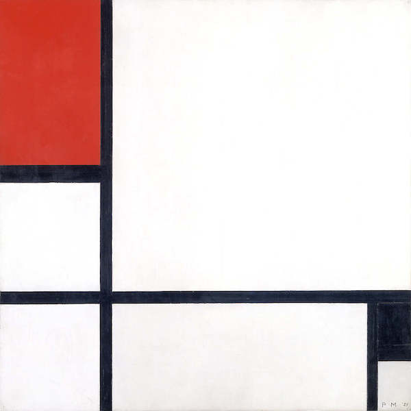 100cm x 100cm Komposition 1929 von Piet Mondrian