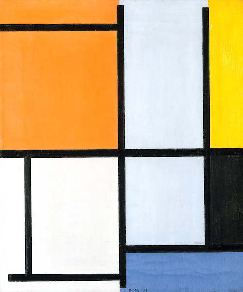 Array Komposition 1921 von Piet Mondrian