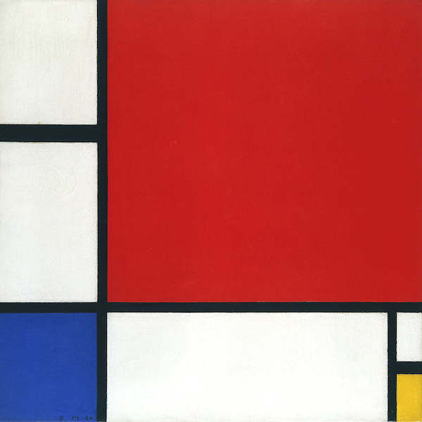 Array Komposition mit Rot, Gelb und    von Piet Mondrian