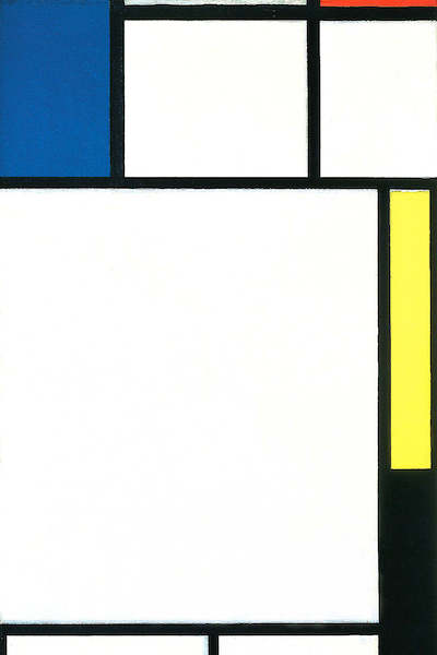 Array Komposition mit Blau, Rot, Gelb  von Piet Mondrian