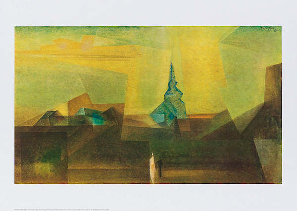 70cm x 50cm Nermsdorf von Lyonel Feininger