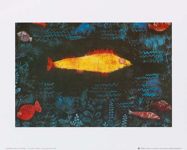 30cm x 24cm The golden fish, 1925 von Paul Klee