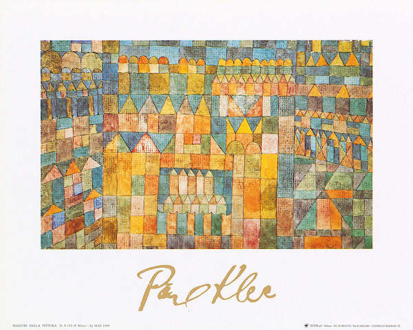 30cm x 24cm Tempelviertel von Pert, 1928 von Paul Klee